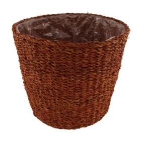 CUBREMACETA seagrass MARRON D38x32cm