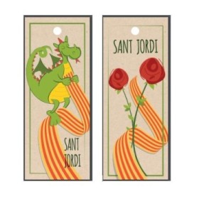 TARGETES, SANT JORDI 4x10cm X50 uni