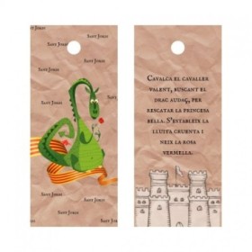 TARGETES,DRAGON ST JORDI 9,5x4cm X50 uni