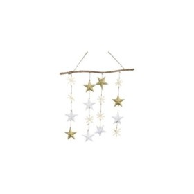 COLG. MOBIL ESTRELLAS I COPOS NIEVE 60cm ORO