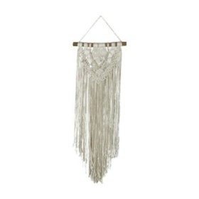 TRONC AMB MACRAME 38x3x100cm BLANC