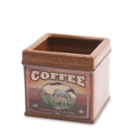 CERAMICA COFEE ZEBRA 11x11 H10,2cm