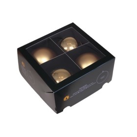 BOLAS NAVIDAD 100mm Oro Combi 4uni