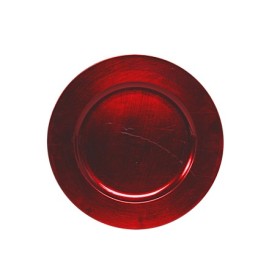 PLATO ROJO D33 PLASTICO