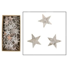 ESTRELLAS DE ABEDUL 4cm 150uni BLANUEADAS