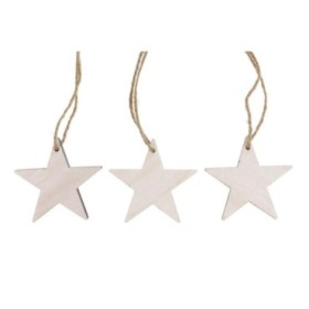 COLG ESTRELLAS MADERA 10cm 10pc