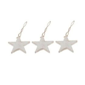 COLG ESTRELLA MADERA BLANCA 10cm 10pc