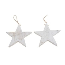 COLG ESTRELLA MADERA BLANCA 15cm 10pc