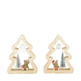 ARBOL DECO NAVIDAD 14x2x18cm A/2 FSC