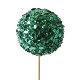 PICK BOLA PAILLETI VERDE 8cm. stick 50cm (10u.)