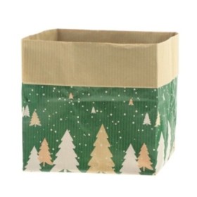 BOLSA NAVIDAD KRAFT VERDE 12,5x12,5x12,5cm 10u