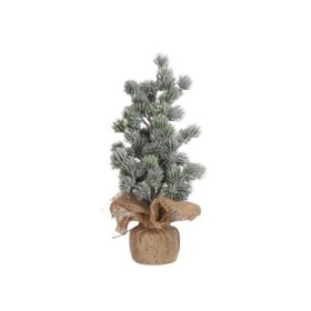 ARBRE DE NADAL NEVAT AMB BASE SAC TIPS81 H35x17cm