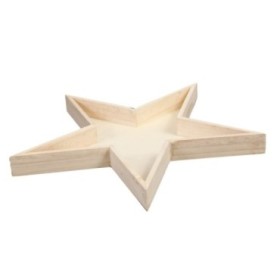 BASE ESTRELLA MADERA 40x40x3.5cm natural