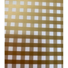 BOBINA DUO MAT VICHY BLANCO/ORO 70x40mt