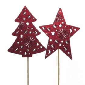 PICK AVETO Y ESTRELLA ROJO stick 50cm 25u