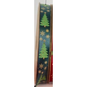 CINTA NAVIDAD FESTIVE ABETOS 15mmX25m VERDE