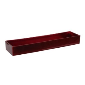 BANDEJA ROJA RECTANGULAR 42x10.5x5cm PLASTICO