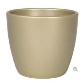 CERAMICA POT BOULE D15.5 H13.5CM OR PERLA ES13