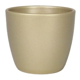 CERAMICA POT BOULE D13.5 H12.5CM OR PERLA ES12