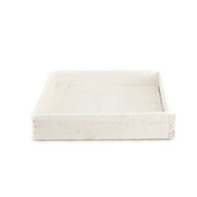 BANDEJA MADERA  CUADRADA 20x20x4cm  Blanco desgast