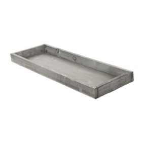 BANDEJA RECTANGULAR MADERA 42x14x3cm GRIS