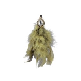 PLUMES VERDES AMB CLIP 17cm 2 UNI