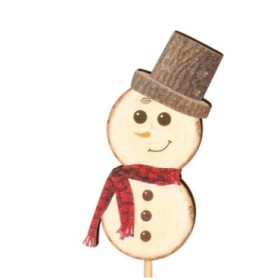 PICK SNOWMAN SOMBRERO 7.5x4cm PAL 50cm 25u