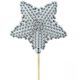 PICK ESTRELLA ANTRACITA 8.5cm PAL50cm 25UNI PLAST