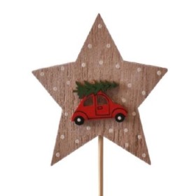 PICK ESTRELLA COCHE 8.5cm. stick 50cm (25u)