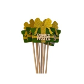 PICK REGALO BONES FESTES VERDE 10u