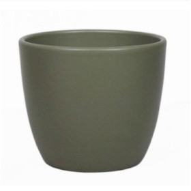 CERAMICA POT BOULE D22.5 H19.5CM VERD ARMY MATE