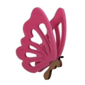 COLG MARIPOSA FLOCK 30CM ROSA