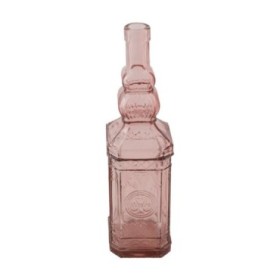 CRISTAL BOTELLA DECO ROSA D8x30cm