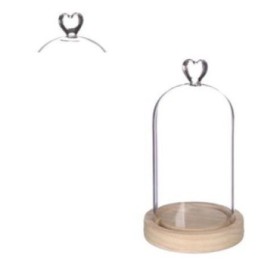 VIDRE CAMPANA COR BASE FUSTA D10 H18cm