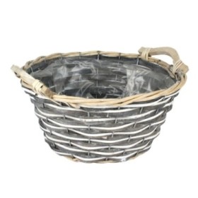 CESTA BAKU GRIS D30X18.5 H14cm