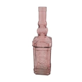 CRISTAL BOTELLA DECO ROSA D15x47cm