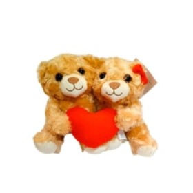 OSITOS PAREJA CORAZON 16cmx20cm PELUCHE