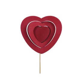 PICK CORAZON 3D ROJO 8UNI 40 cm