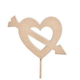 PICK COR CUPIDO 5.5cm PAL 10cm NATURAL 10u