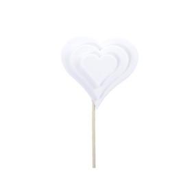 PICK CORAZON FOAM BLANCO TRIPLE 8CM 12UNI