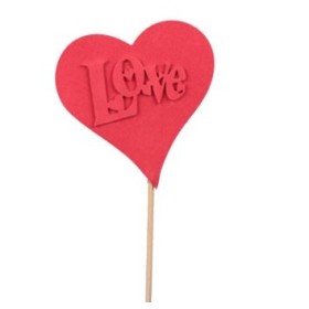 PICK COR LOVE VERMELL 10cm 8uni