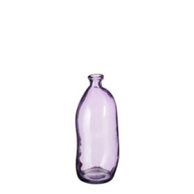 CRISTAL RECICLADO BOTELLA PINTO D13xH35CM LILA