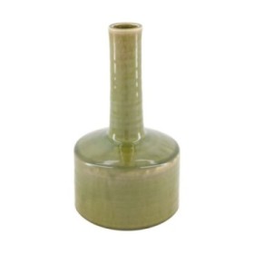 CERAMICA FLORERO VERDE - 13x13x22.5cm ancho base