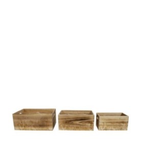 CAJAS RECTANGULARES HIERBAS S/3 28x18x12cm NATURAL