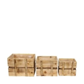 CAJAS MADERA S/3 NATURALES 38x38x28cm w/pl