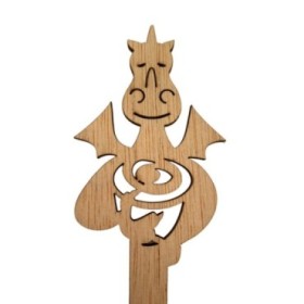 PICK ST JORDI DRAGON-ROSA h40cm 10U MADERA