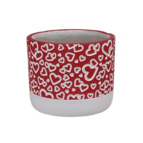 CERAMICA CEMENTO CUORE D10.5x9cm ROJA