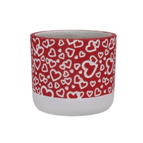 CERAMICA CEMENTO CUORE D12x10.5cm ROJA