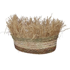 CESTA OVAL CATTAIL 25x18x9cm