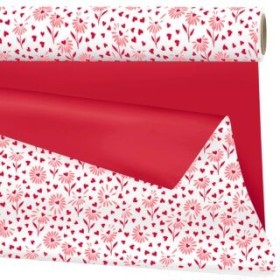 BOBINA DUO MAT GALA 80cm FLORES CORAZONES 80cmx25M